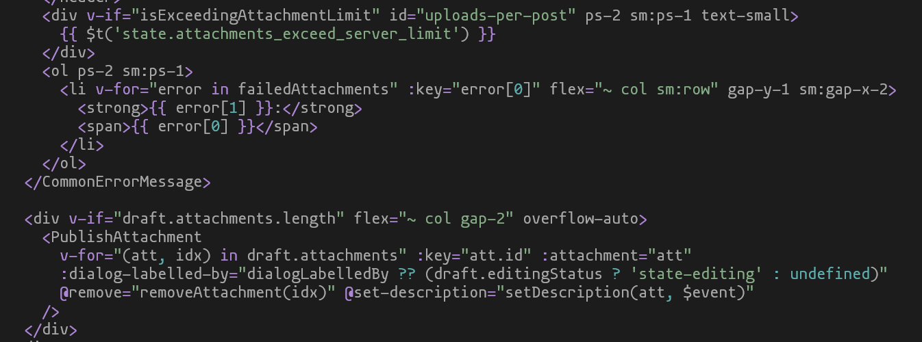 Vue-mode highlighting in Lem.